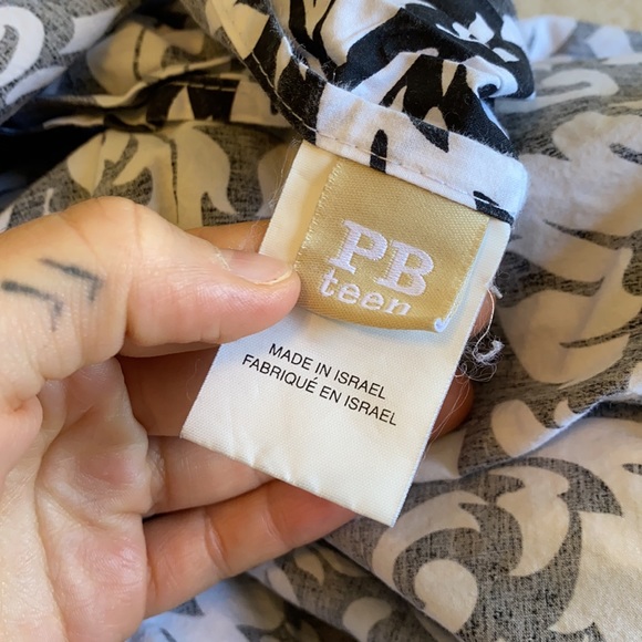 Black and white damask patterned duvet cover - Picture 5 of 8